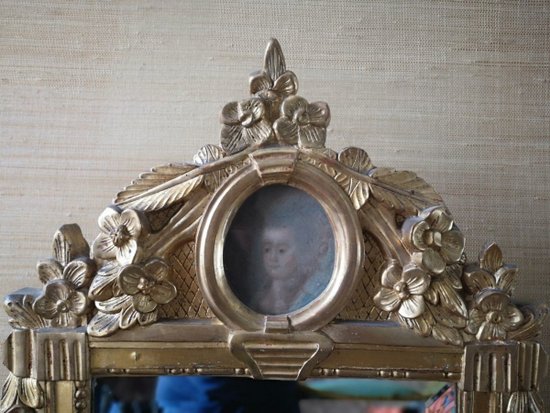 Spiegel - Louis XVI - Ovales Porträt - XVIII. Jahrhundert