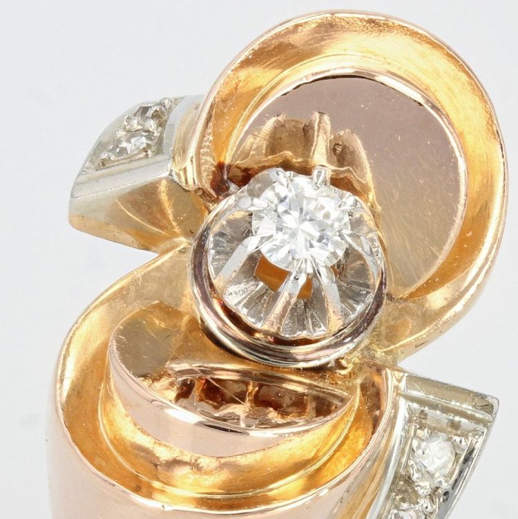 Retro Diamant-Knotenring
