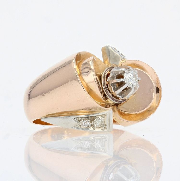 Retro Diamant-Knotenring