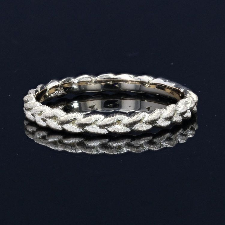 Alliance Tresse Ciselée Or Jaune