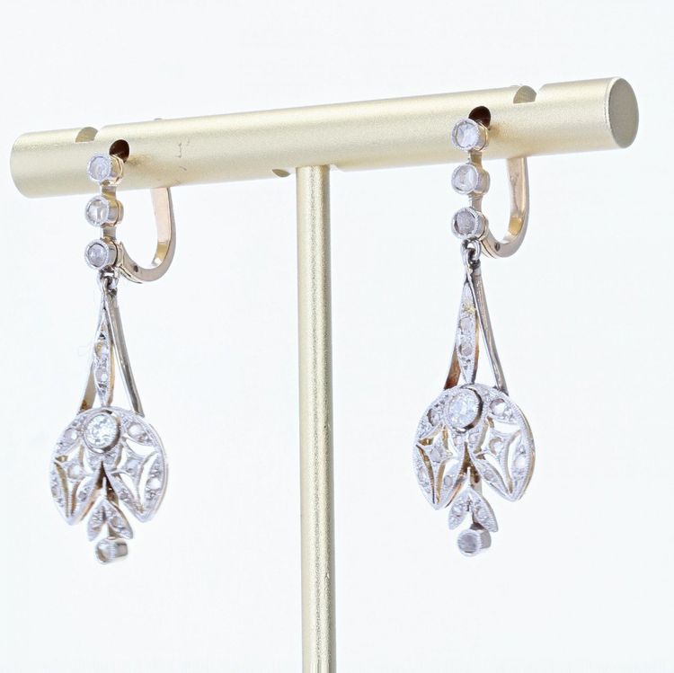 Antichi orecchini di diamanti Belle Époque