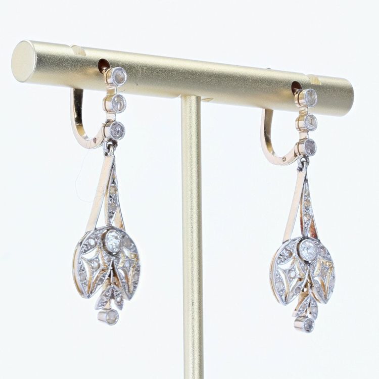 Antichi orecchini di diamanti Belle Époque