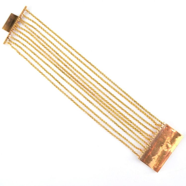 Bracelet Ancien Chaines Et Son Fermoir à La Pensée