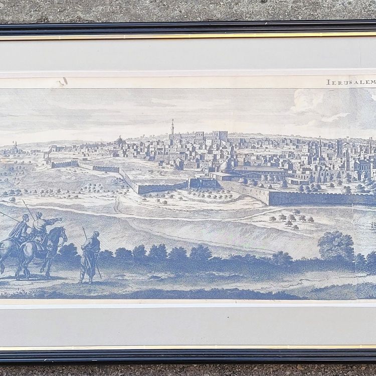 Panoramic views of Jerusalem in Scio, Framed engravings, 19th century