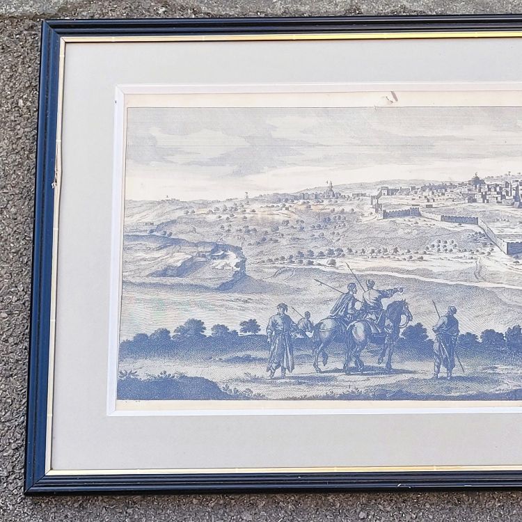 Panoramic views of Jerusalem in Scio, Framed engravings, 19th century