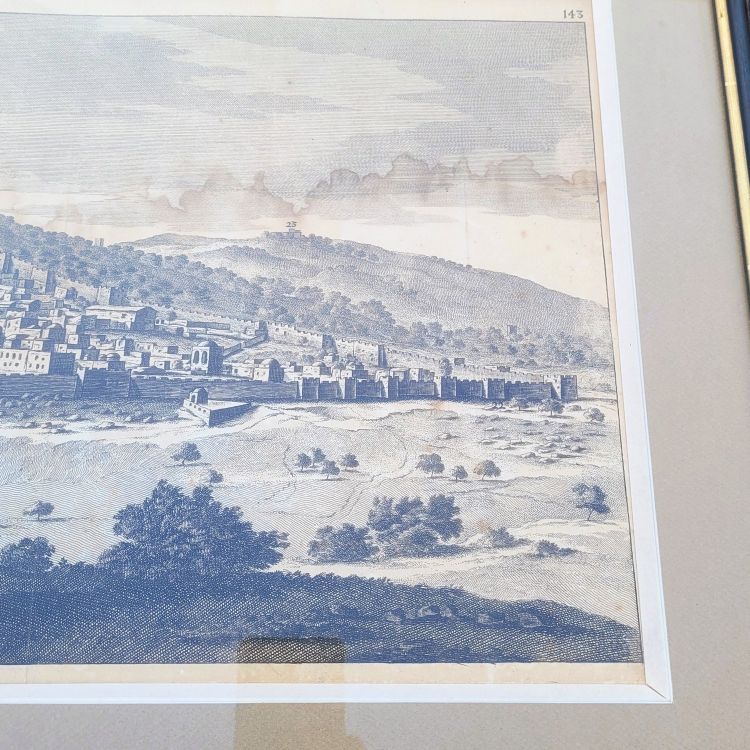 Panoramic views of Jerusalem in Scio, Framed engravings, 19th century