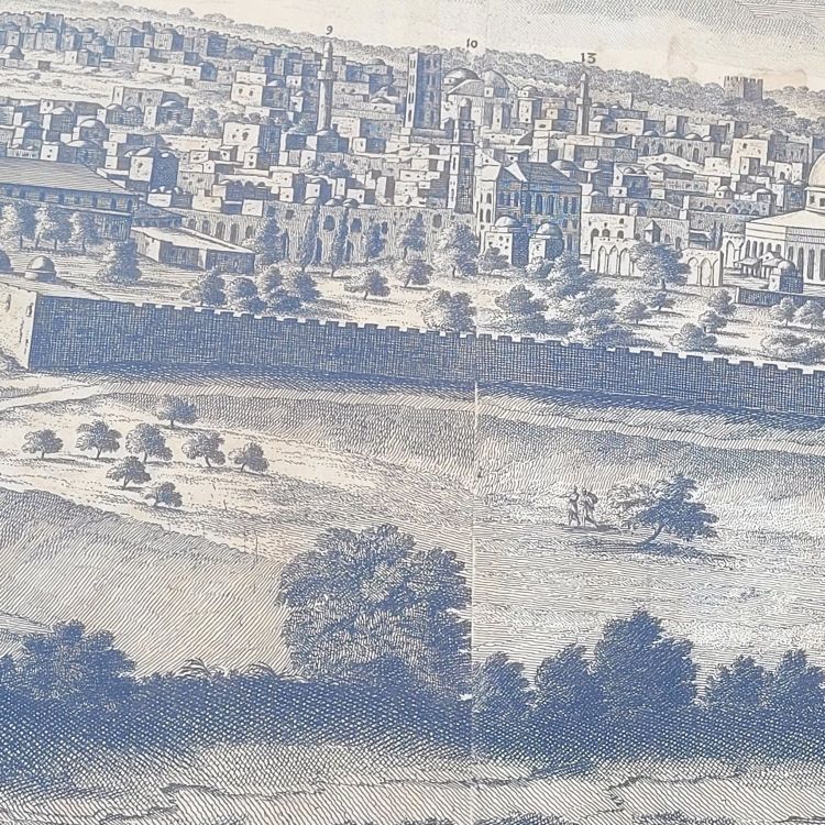 Panoramic views of Jerusalem in Scio, Framed engravings, 19th century