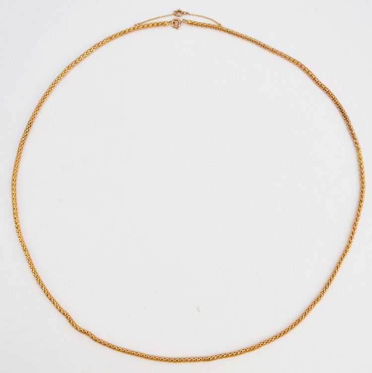 Chaine Or Jaune Maille Serpent