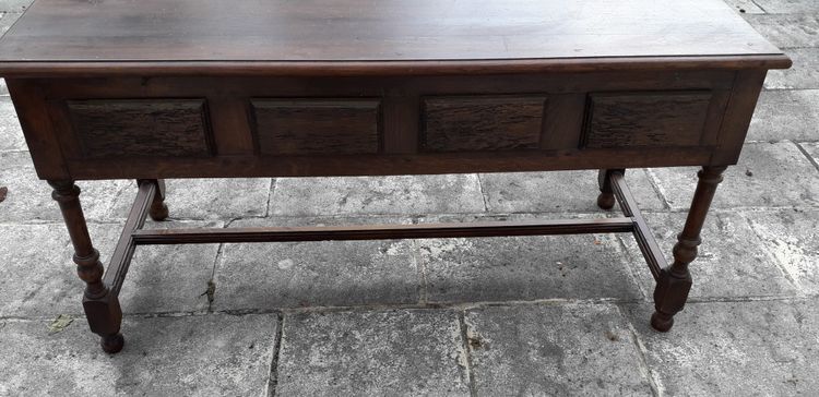 scrivania in rovere con 5 cassetti