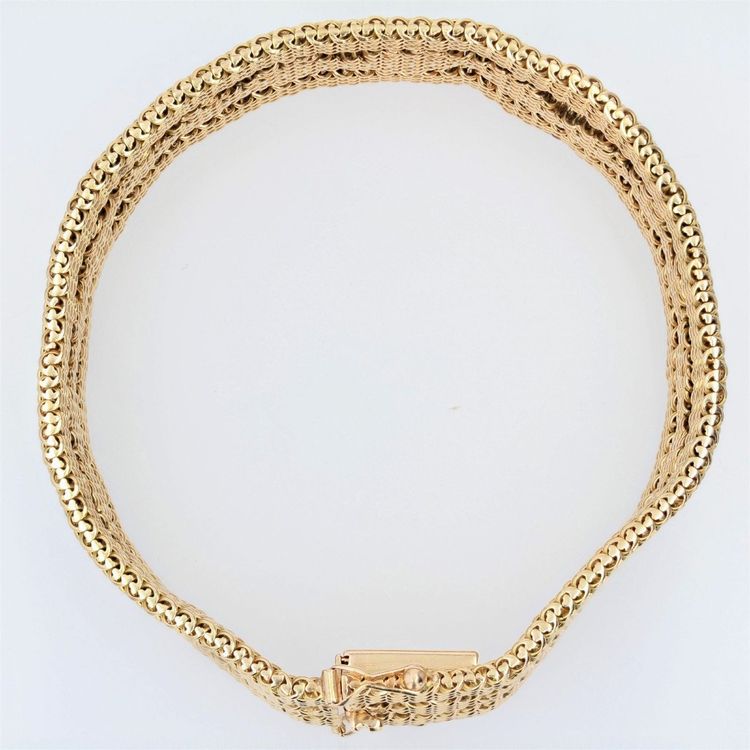 Braccialetto vintage con nastro dorato