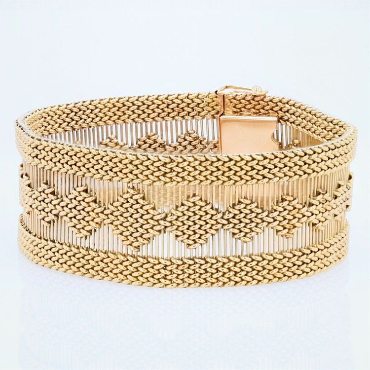Braccialetto vintage con nastro dorato