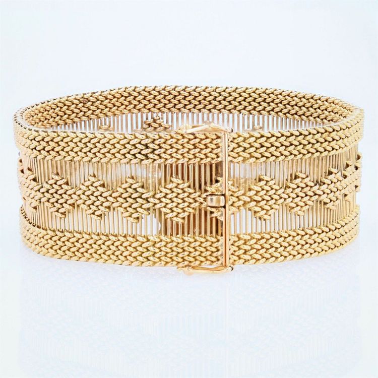 Braccialetto vintage con nastro dorato