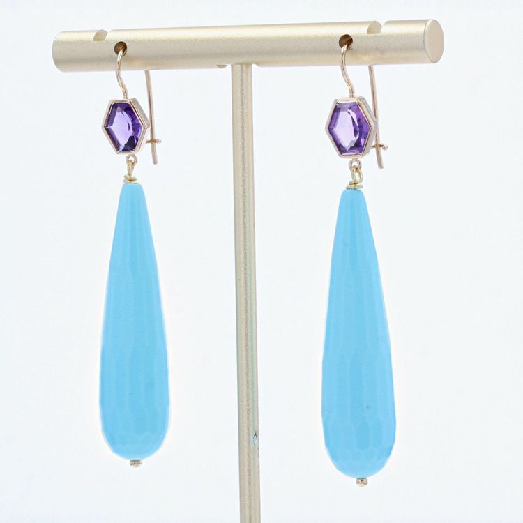 Amethyst und Türkis Ohrhänger