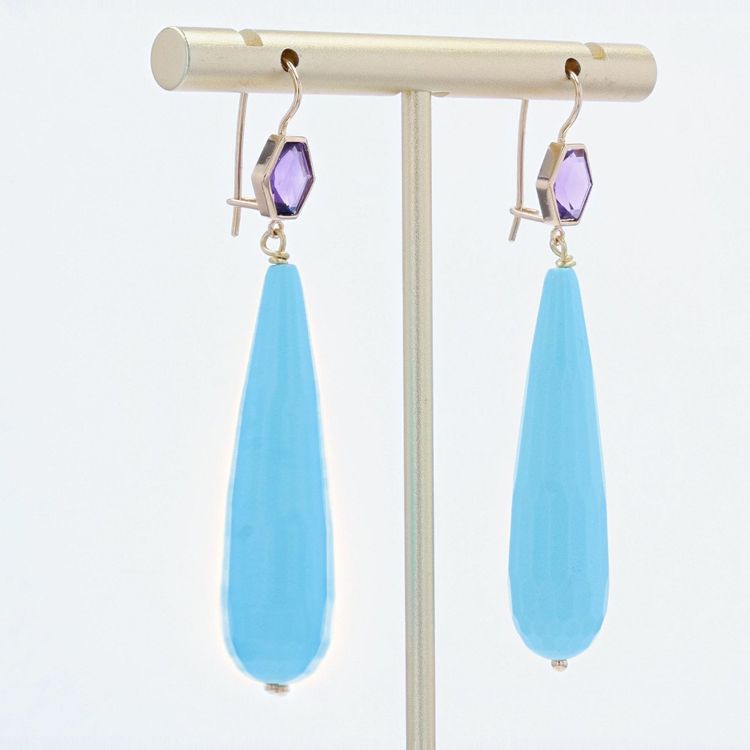 Amethyst und Türkis Ohrhänger