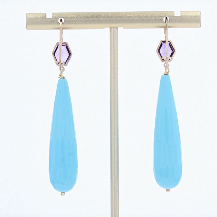 Amethyst und Türkis Ohrhänger