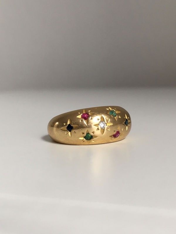 Grosse Bague Boule Fantaisie Vintage - Bijou Rétro Français, Occasion, Look Statement