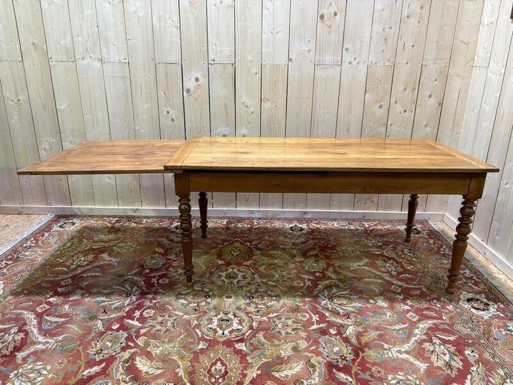 Dining table with breadboard 10 people in Louis Philippe style