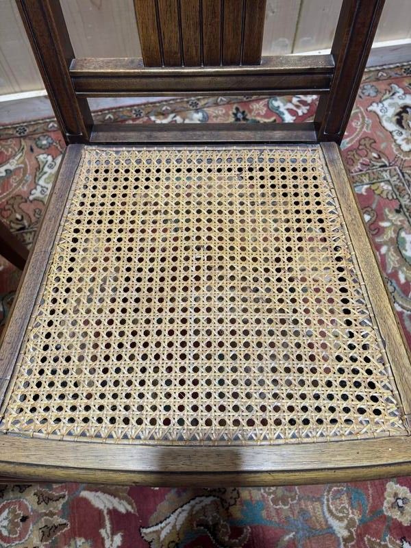 Serie von 4 Art Deco Canne Chairs
