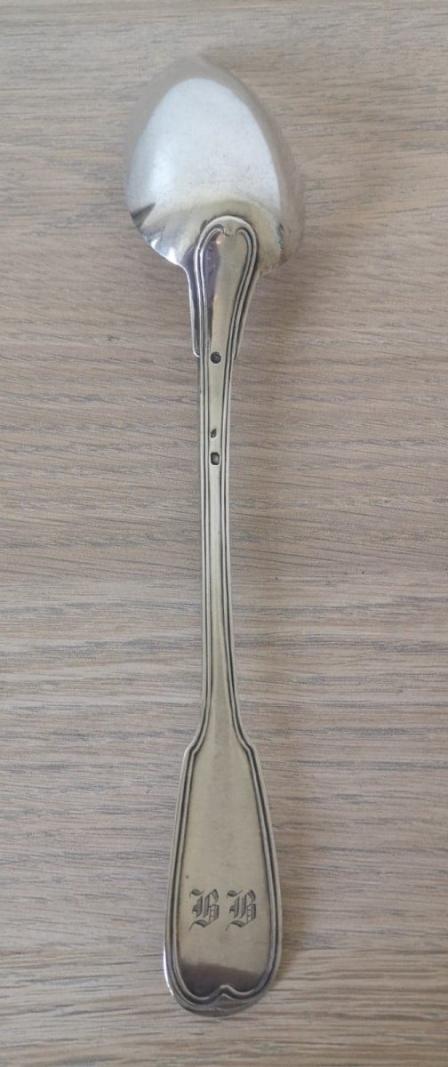 Stew spoon - Solid silver - Circa 1819-1838