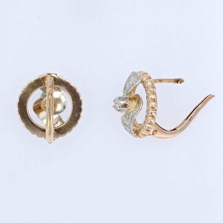 Vintage Retro Diamond Earrings