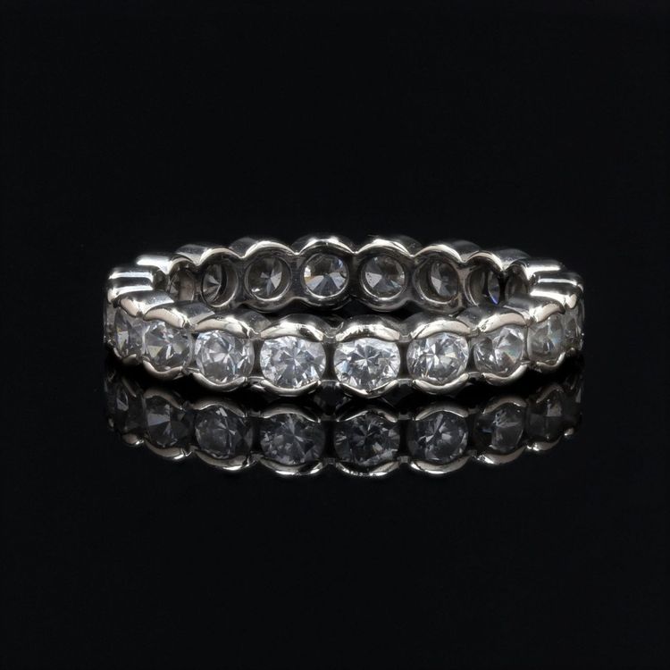 Full Round Diamond Wedding Band