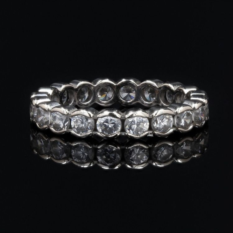 Full Round Diamond Wedding Band