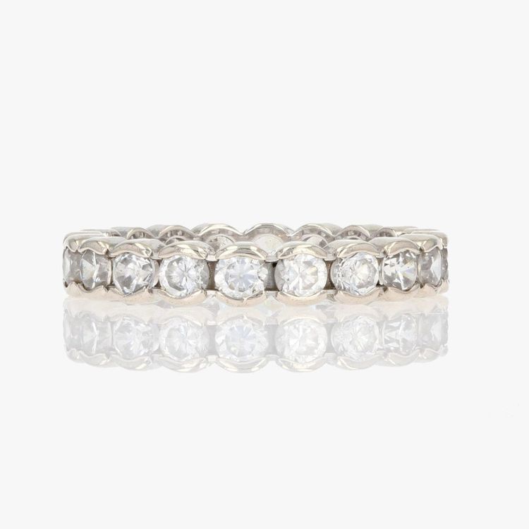 Full Round Diamond Wedding Band