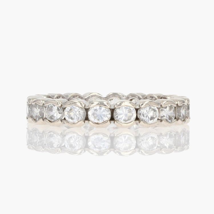 Full Round Diamond Wedding Band