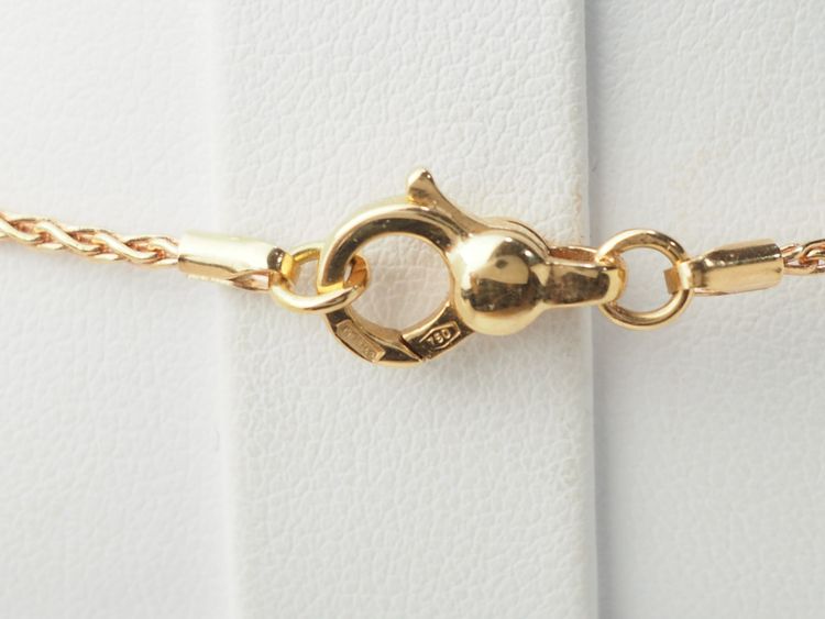 Halskette mit Blumenanhänger aus Roségold mit Edelsteinen und Diamanten