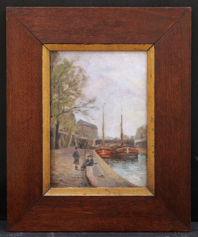École FRANÇAISE début XXème siècle, Écoliers sur les quais de Seine