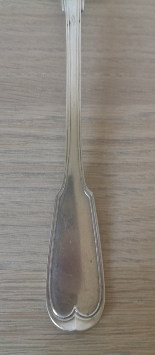 Stew spoon - Silver - Late 19th century