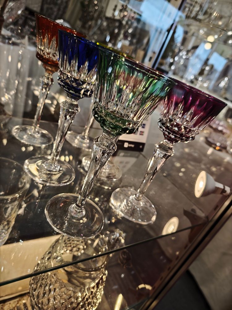 Baccarat, 6 Rheinweingläser, Modell Piccadilly