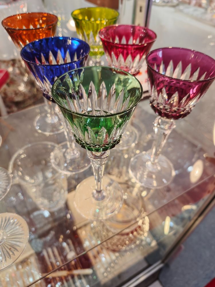 Baccarat, 6 Rheinweingläser, Modell Piccadilly