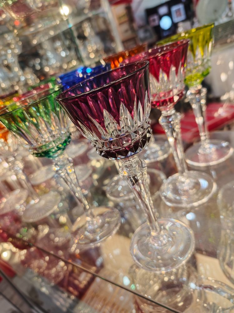 Baccarat, 6 Rheinweingläser, Modell Piccadilly