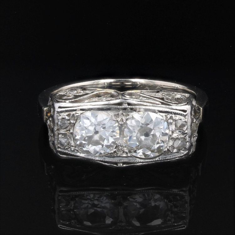 Bague Art Déco Duo Diamants