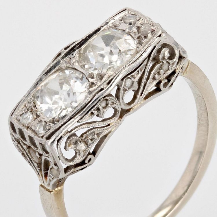 Bague Art Déco Duo Diamants