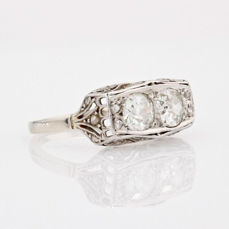 Bague Art Déco Duo Diamants