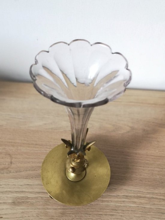 Soliflore - Bronze doré et cristal - Vers 1900