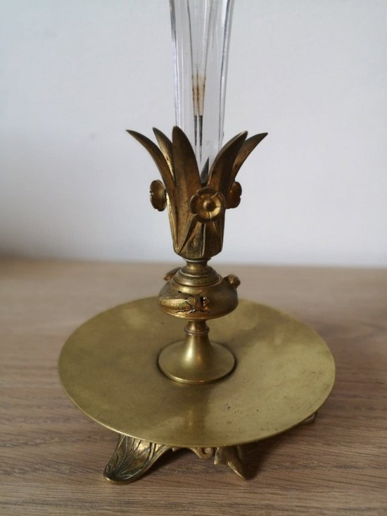 Soliflore - Bronze doré et cristal - Vers 1900