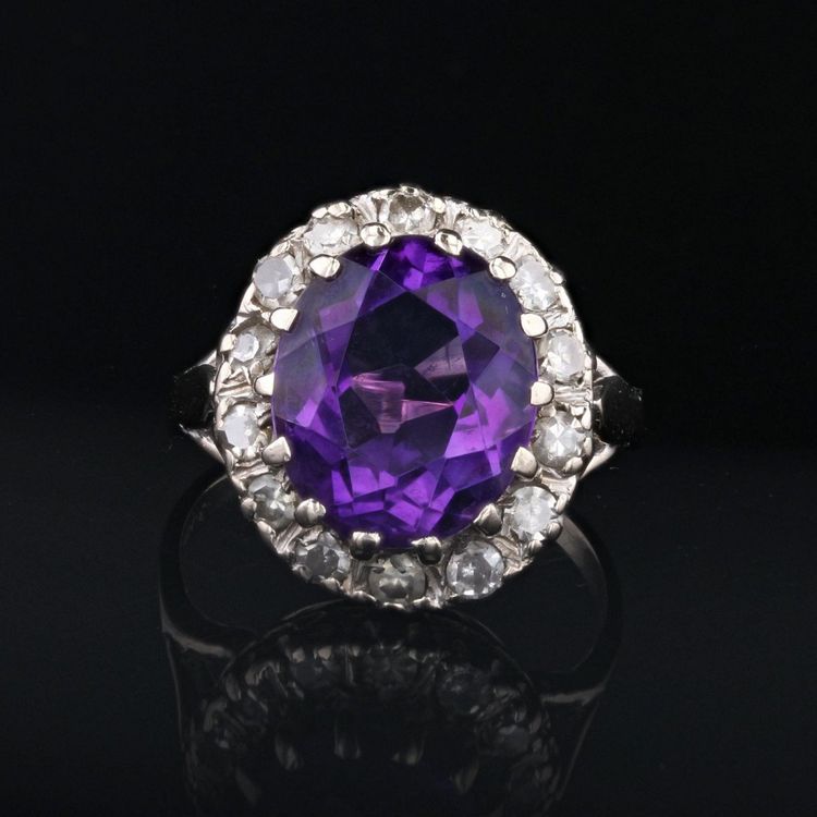 Bague Améthyste Diamants