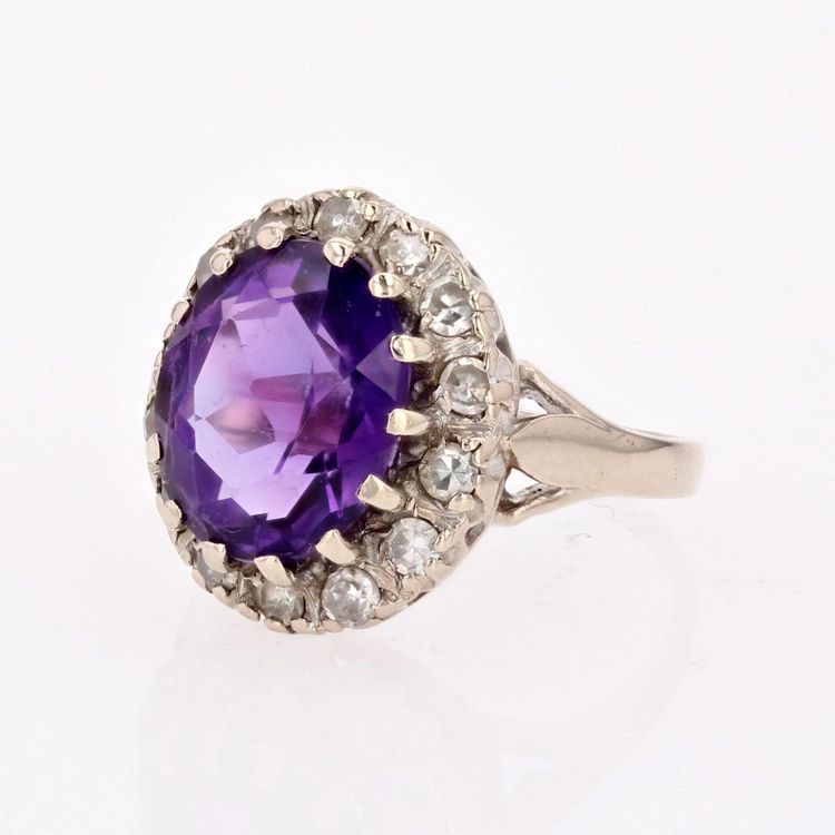 Bague Améthyste Diamants