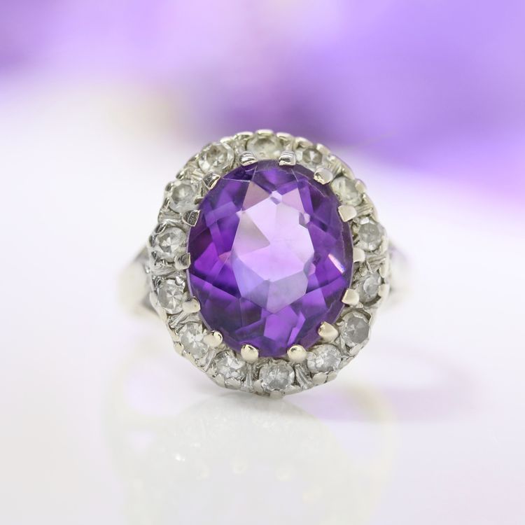 Bague Améthyste Diamants
