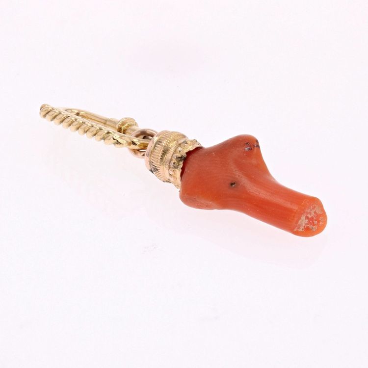 Pendentif Corail Or Jaune