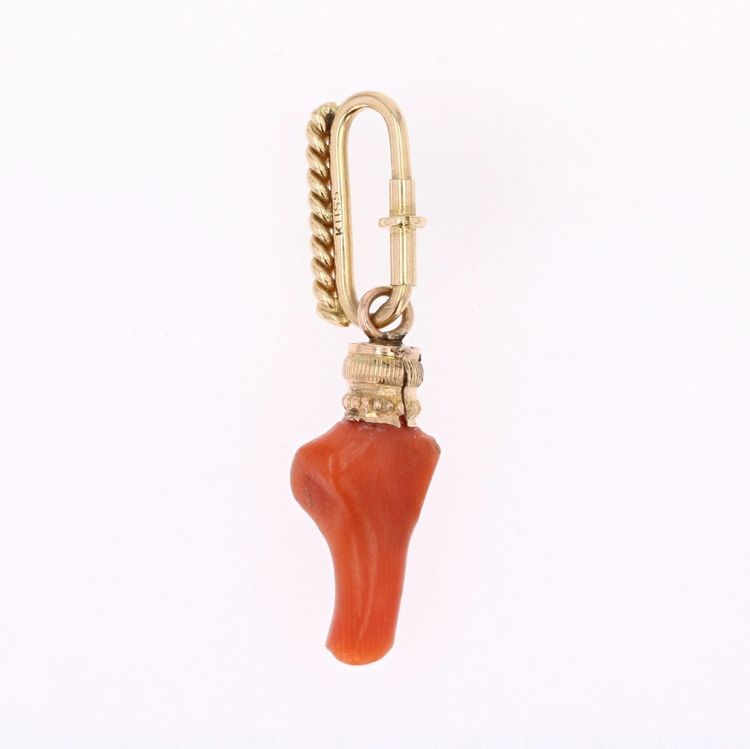 Pendentif Corail Or Jaune