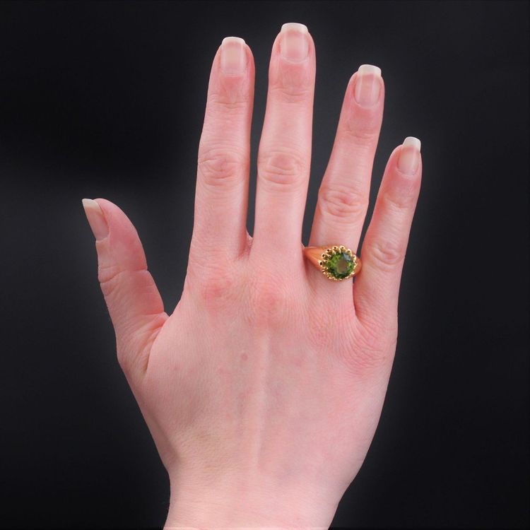 Vintage Gold Peridot Ring