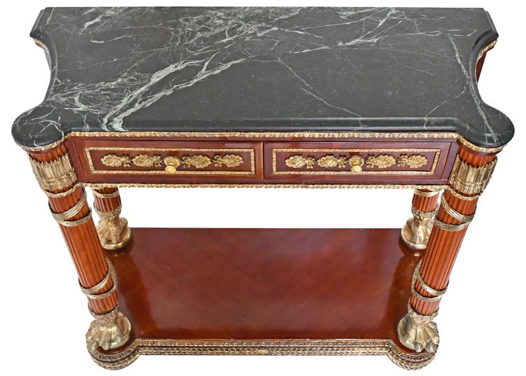 Console surmontée d'un miroir de style Empire 