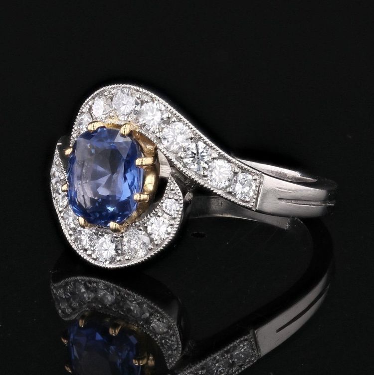 Sapphire Diamond Tourbillon Ring