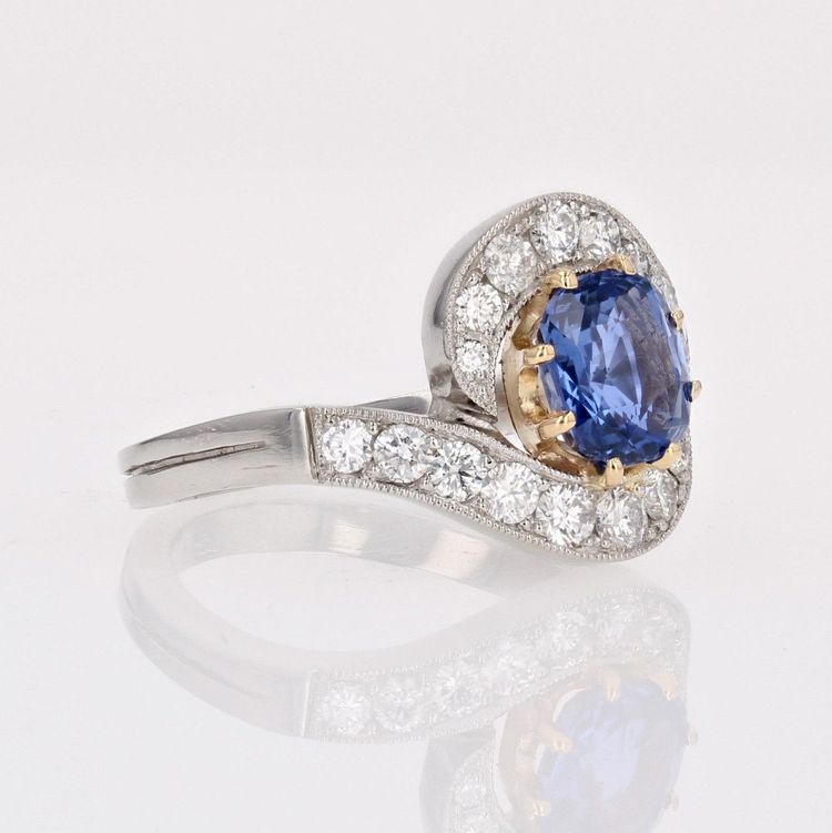 Sapphire Diamond Tourbillon Ring