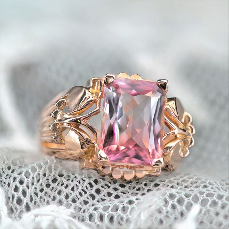 Bague Ancienne Tourmaline Polychrome Et Or