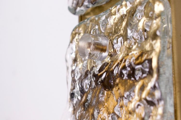 Large Murano Ice Glass Wall Sconces